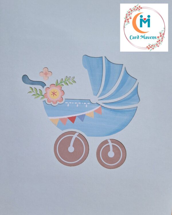Newborn Baby Card Welcome To The World Baby Boy Pop Up Card - Image 3