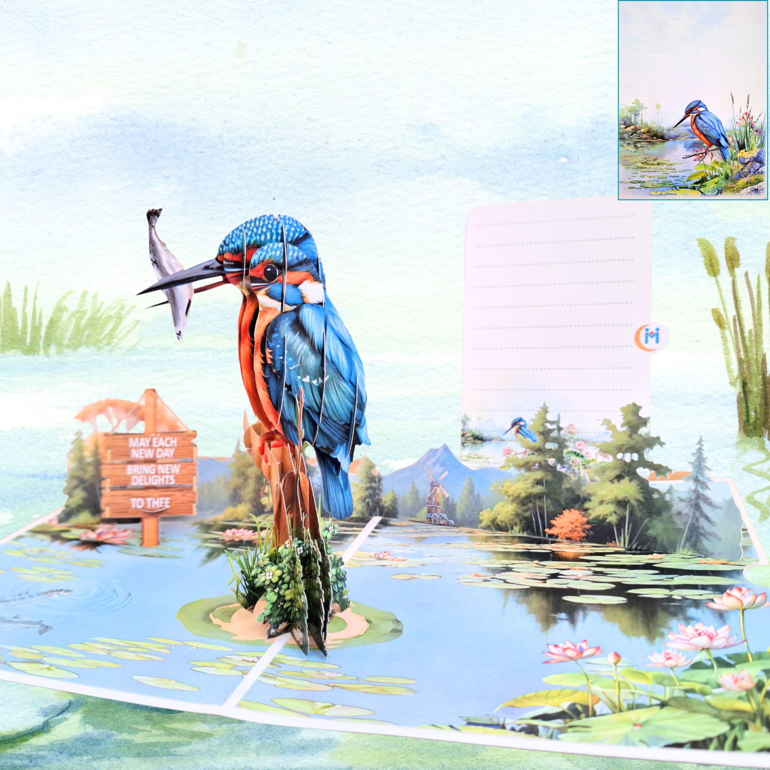 Card Mavens Pop Up Card Kingfisher